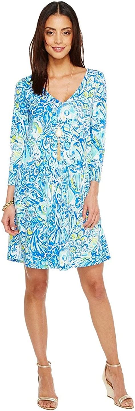 Lilly Pulitzer Womens Erin Dress Blue Crush After Party M At Amazon Womens Clothing Store