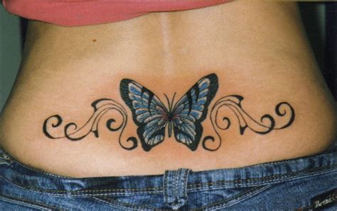Sexy Wallpaper Beautiful Lower Back Butterfly Tattoo For Sexy Girls