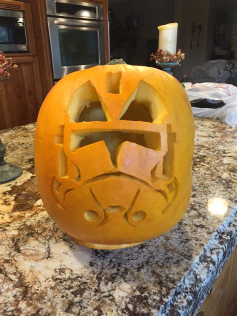 Pretty Happy With My First Attempt At A Star Wars Themed Pumpkin Ready