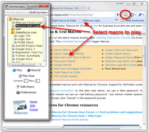 iMacros, the macro recorder extension for Chrome - Instant Fundas