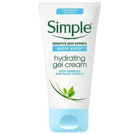 Simple Simple Water Boost Hydrating Gel Face Cream 50ml Natural Oil Bar