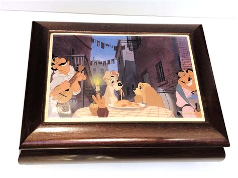 On Hold Disney Lady And The Tramp Wooden Music Jewelry Box
