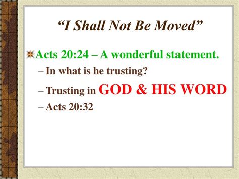 Ppt I Shall Not Be Moved Powerpoint Presentation Free Download
