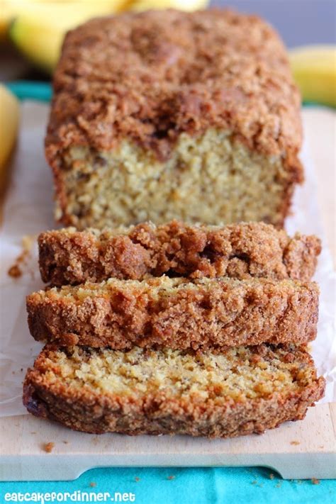 Place loaf pan on a baking sheet and set in the oven. Eat Cake For Dinner: Banana Bread with Crunchy Streusel ...