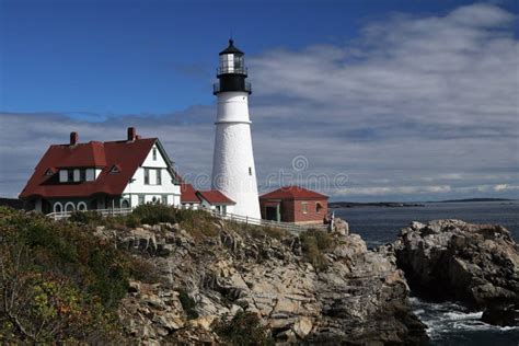 Portland Head Lighthouse Cape Elizabeth Maine Storm Stock Photos Free