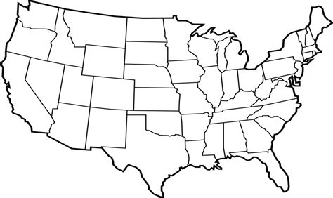 Printable Blank Map Of The United States Free Printable Outline Map