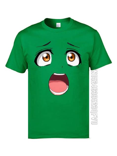 Love Smile Ahegao Adorable Phiz Face T Shirts Japan Anime Harajuku Popular Tshirts 100 Cotton