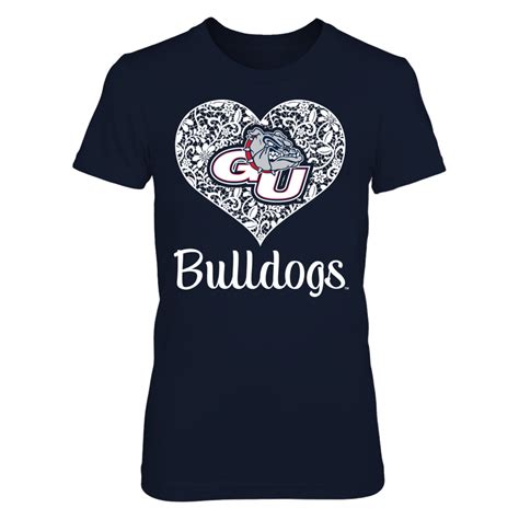 This is a logo for the gonzaga bulldogs. Gonzaga Bulldogs - Lace Logo T-Shirt, Officially Licensed ...