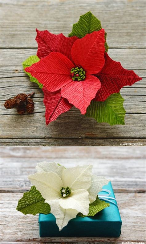 Learn To Make This Gorgeous Crepe Paper Poinsettas With A Step By Step
