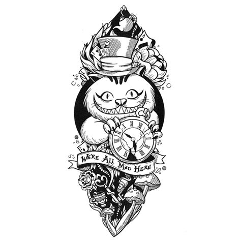 Alice In Wonderland Tattoo Design On Behance