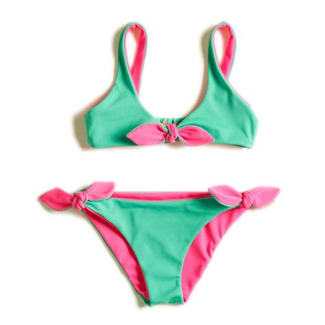 Aquamarine Or Hot Pink Girls Maldive Funky Reversible Bikini From