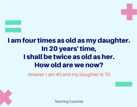 50 Challenging Math Riddles For Middle School Teaching Expertise