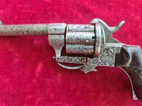 X X X Sold X X X A French 7mm 6 Shot Pin Fire Revolver With Folding