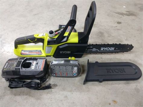 Ryobi 18v Cordless 10 Chainsaw Kit W Battery And Charger Model P546 Ebay