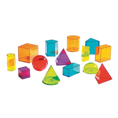 See Through Geometric Blocks Educational 14 Pieces