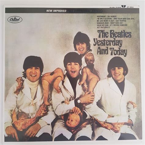 Beatles Yesterday And Todaybutcher Cover Marbled Vinyl Lp