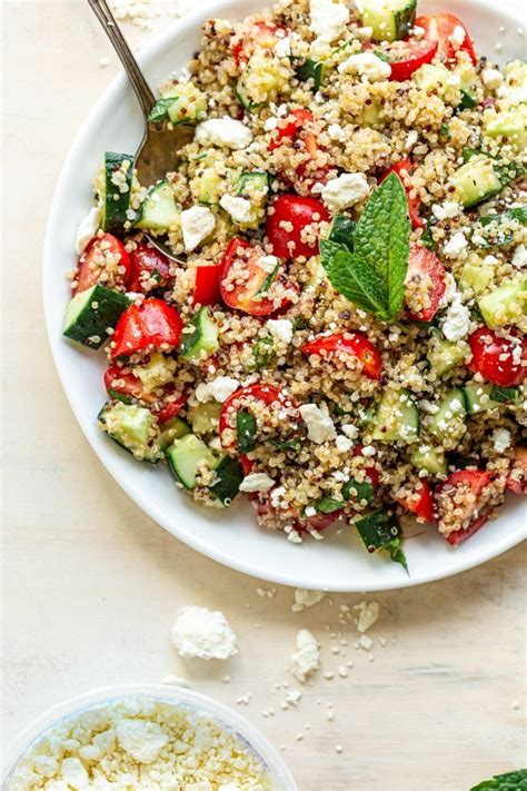 Quinoa Tabbouleh Salad With Basil And Mint Fresh Healthy Easy