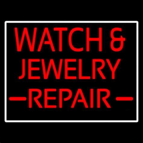 Custom Watch And Jewelry Repair Red Neon Sign Usa Custom Neon Signs