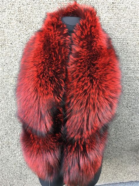 Silver Fox Fur Collar 55 140cm Saga Furs Boa Royal Etsy