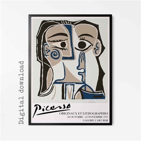 Picasso Abstract Face Picasso Poster Affiche Picasso Wall Art Etsy