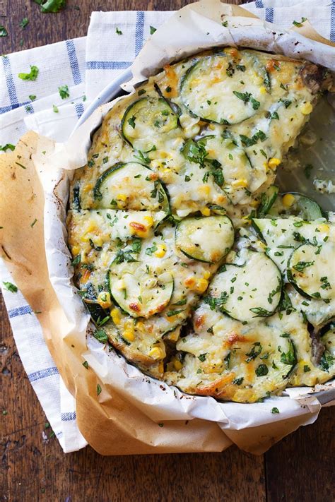 sweet corn and zucchini pie recipe pinch of yum