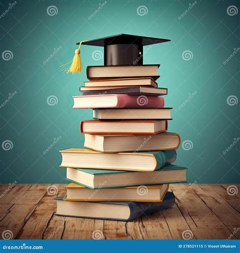 Stack Of Books And A Hat Of The Graduateachievement In Education
