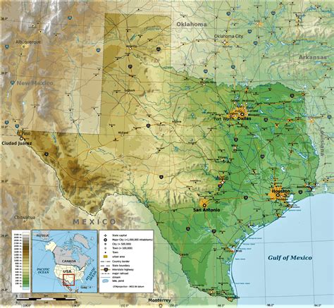 ⊛ Mapa De Texas 🥇 Político Y Físico Imágenes Hd 2021