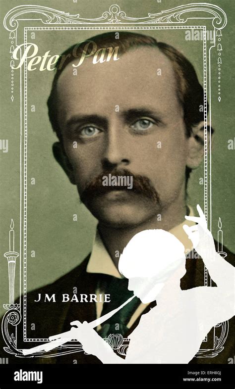 Sir James M Barrie Collage Y Gráfico De La Compilación El Famoso Dramaturgo Escocés 1860