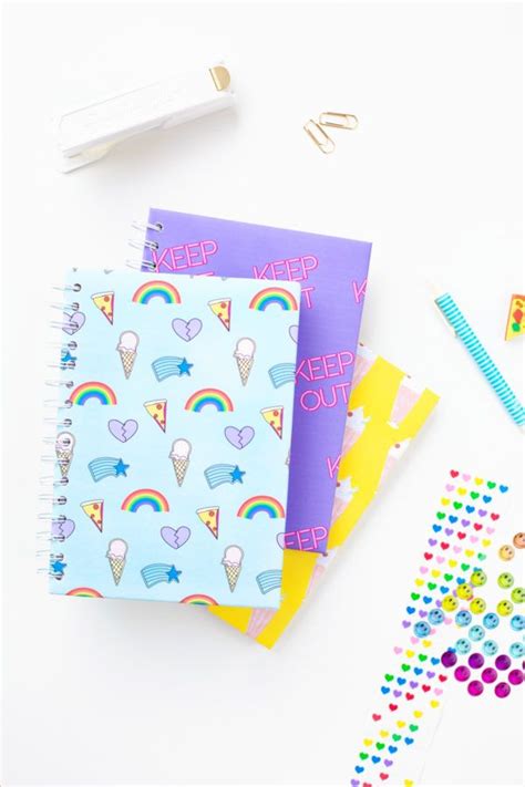 These cuties are perfect for jotting down notes or as a cool gift for friends! Three (More!) Free Printable Notebook Covers | Diy school ...