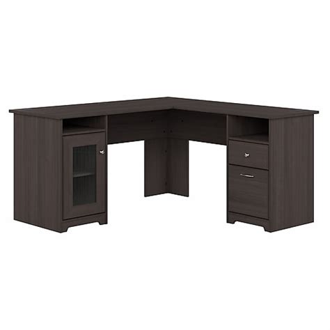 Bush Furniture Cabot L Shaped Desk Heather Gray Wc31730 03k Staples