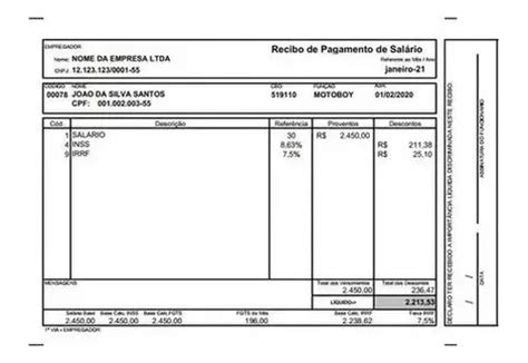 Comprar Modelo Holerite Contra Cheque Edit Vel No Excel