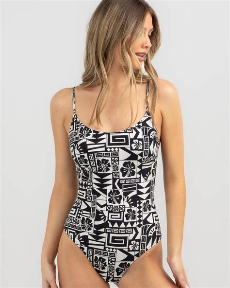 Shop Rip Curl Block Party Good One Piece Swimsuit In Black Fast Shipping Easy Returns City