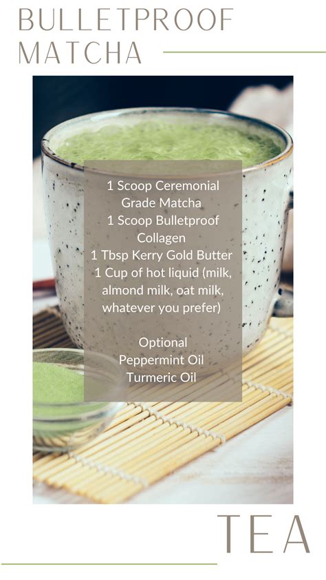 Bulletproof Matcha Recipe With Turmeric And Peppermint Essential Oils