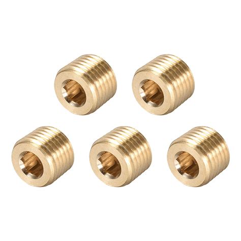 Brass Pipe Fitting Hex Counter Sunk Plug 14npt Male Socket Drive