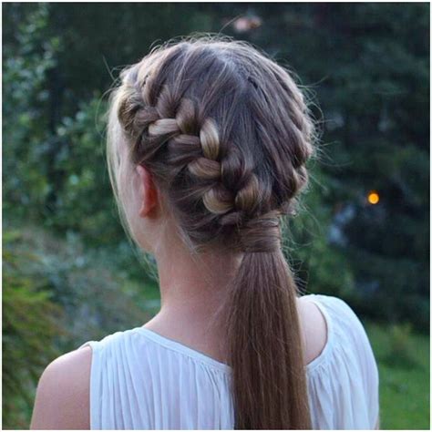 2022 Popular Two French Braids And Side Fishtail