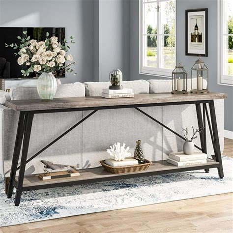 Tribesigns 709 Inches Extra Long Sofa Table Behind Couch Industrial