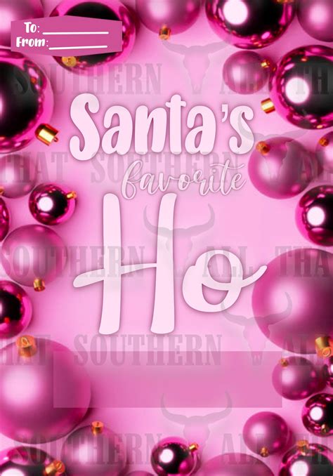 Adult Santas Favorite Ho Money Card Png Digital Download Etsy