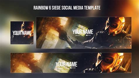 This is a youtube banner. FREE GRAPHICS Rainbow Six Siege template (Twitter Header ...