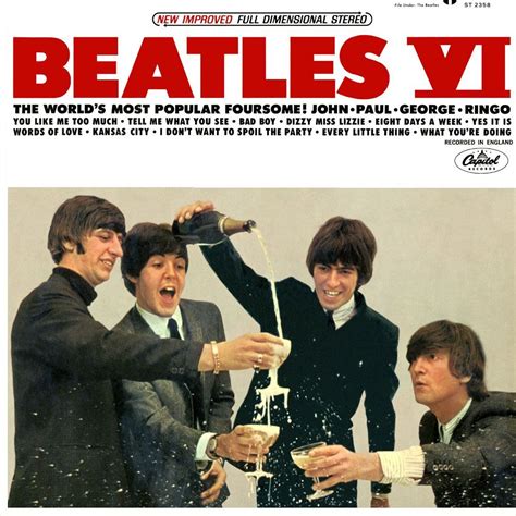 Beatles Vi Alternate Stereo Album Cover Pouring