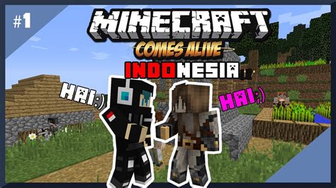 minecraft comes alive indonesia penjaga desa yang cantik ep 1 youtube