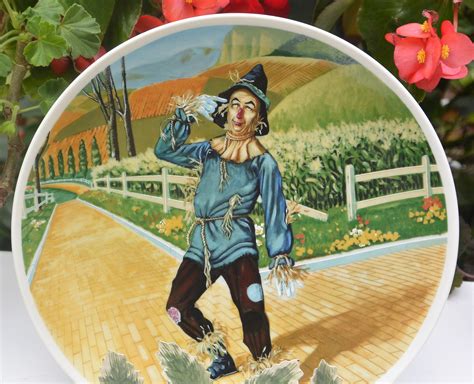Scarecrow Wizard Of Oz Plate Signed Auckland If I Only Had Etsy