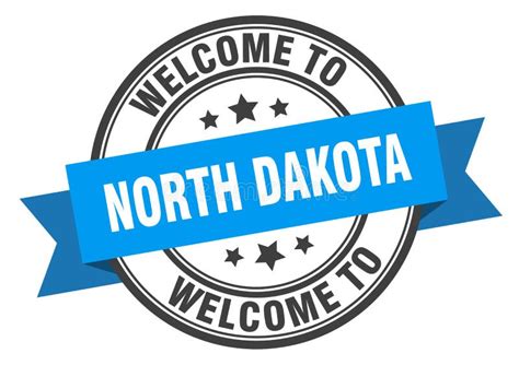 Welcome To North Dakota Welcome To North Dakota Isolated Stamp Stock