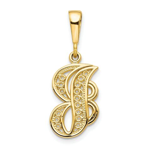 Icecarats 14kt Yellow Gold Initial Monogram Name Letter J Pendant