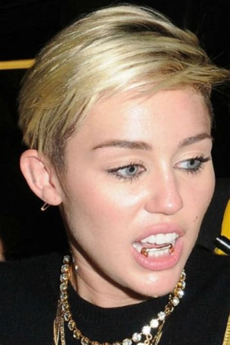 Miley Cyrus Gold Teeth