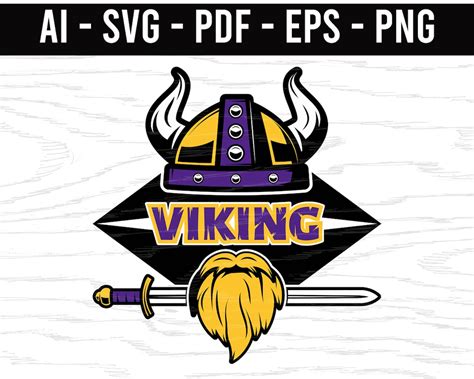 Minnesota Vikings Svg Png Ai Eps Pdf Nfl Sports Logo Football Etsy