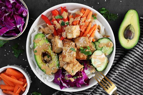 Spring rolls are super healthy and very easy to make. Spring Roll Bowl with Savory Peanut Sauce Recipe | Clean ...