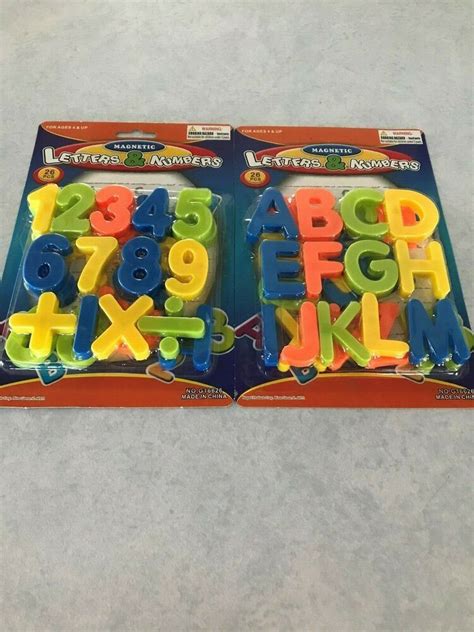 Magnetic Abc 123 Alphabet Letters And Numbers Homeschool Refrigerator