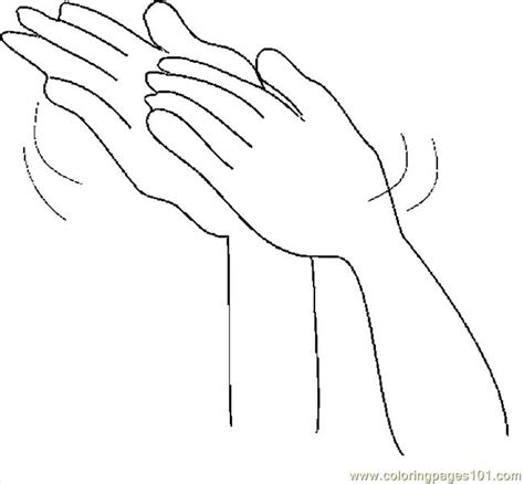 Easy and free to print hands and feet coloring pages for children. Coloring Pages Clapping 2 (Peoples > Body) - free ...