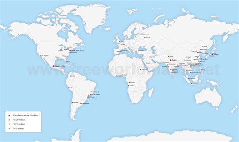 World Map With Major Cities Verjaardag Vrouw 2020