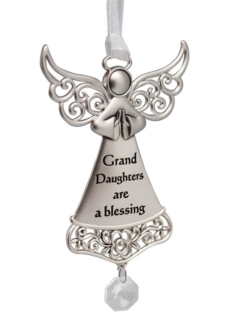 Granddaughters Are A Blessing Metal Angel Ornament By Ganz